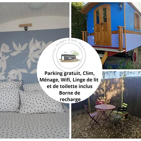 Roulotte Authentique: Beaujolais-view Retreat With Ev Charging * Montmerle-sur-Saone